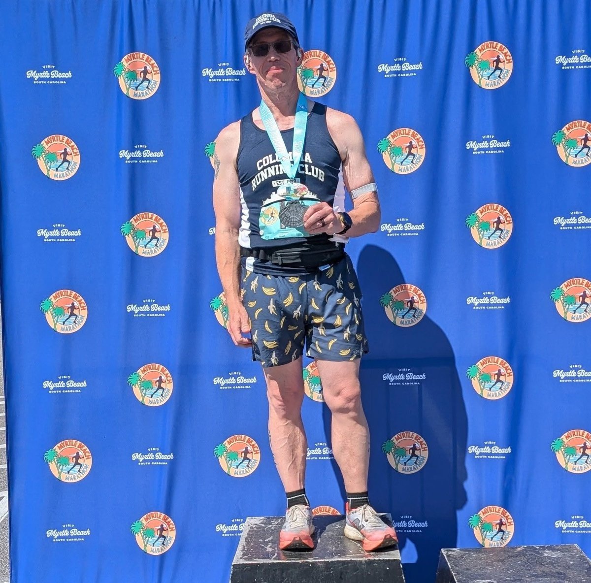 Rusty Painter on the podium at the Myrtle Beach Marathon